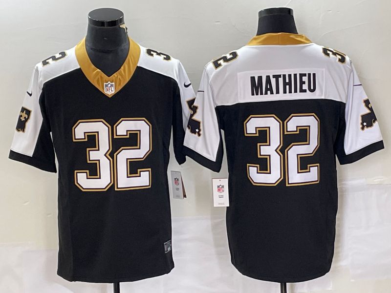 Men New Orleans Saints #32 Mathieu Black 2023 Nike Vapor Limited NFL Jersey